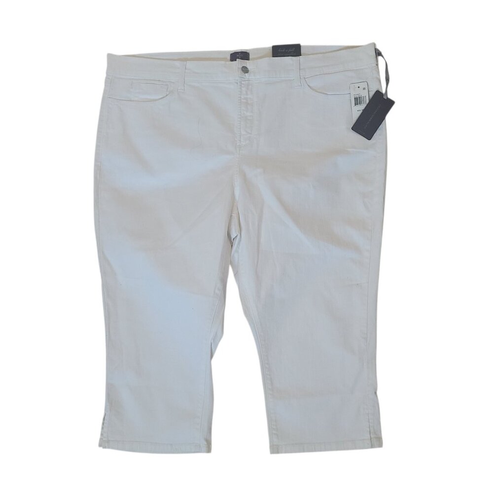 NYDJ Women’s White High Waist Crop Jeans 22W Slimming 5-Pocket NWT